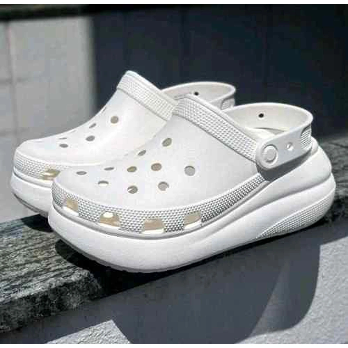 Imported Crocs Mega Crush Clogs White For Men (HS1460) - stayhit.in