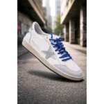 Imported Golden Goose Ball Star Sneakers White Silver Blue For Men (BOT3486) - stayhit.in