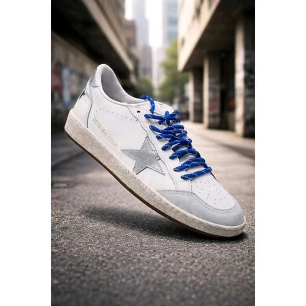 Imported Golden Goose Ball Star Sneakers White Silver Blue For Men (BOT3486) - stayhit.in Imported Golden Goose Ball Star Sneakers White Silver Blue For Men (BOT3486) - stayhit.in