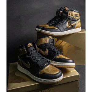 Imported Nike Air Jordan 1 Retro Shoes High Og Black Gold For Men (SUP2986) - stayhit.in
