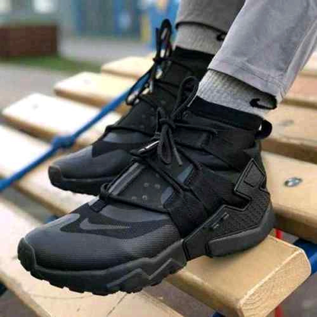 Imported Nike Huarache Grip Gs Shoes Triple Black For Men (SUP1174) - stayhit.in Imported Nike Huarache Grip Gs Shoes Triple Black For Men (SUP1174) - stayhit.in