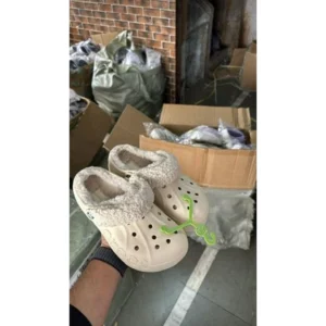 Luxury Crocs Bayaband Furr Clogs Cream For Men (HS1561) - stayhit.in