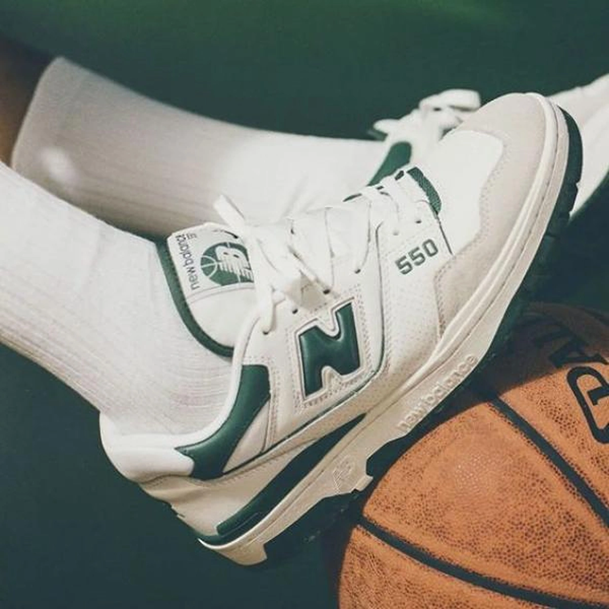 Luxury New Balance 550 Shoes White Green For Men (SUP1589) - stayhit.in