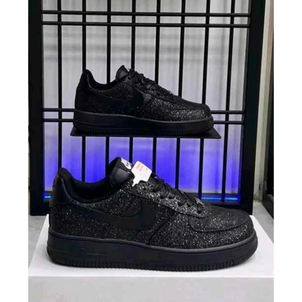 Luxury Nike Air Force 1 Shoes All Black Glitter For Men (SUP1136) - stayhit.in Luxury Nike Air Force 1 Shoes All Black Glitter For Men (SUP1136) - stayhit.in