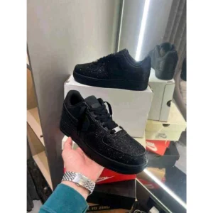 Luxury Nike Air Force 1 Shoes All Black Glitter For Men (SUP1136) - stayhit.in