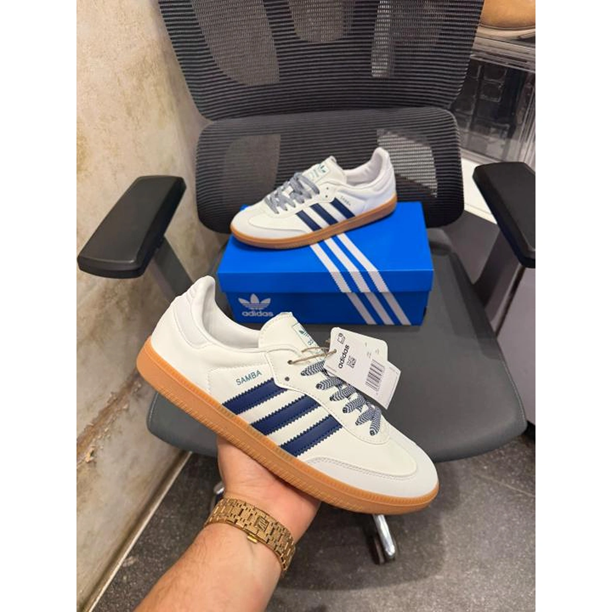 Premium Adidas Samba Og Shoes Of White Dark Blue For Men (SUP1851) - stayhit.in Premium Adidas Samba Og Shoes Of White Dark Blue For Men (SUP1851) - stayhit.in