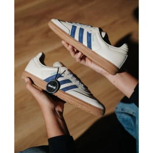 Premium Adidas Samba Og Shoes White Dark Blue For Men (SUP1179) - stayhit.in