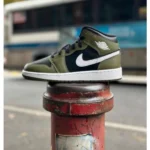 Premium Air Jordan Retro Shoes Mid Olive Black White For Men (SUP1086) - stayhit.in