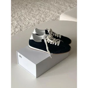Premium Alo Yoga Sunset Suede Sneaker Black For Men (SUP1531) - stayhit.in