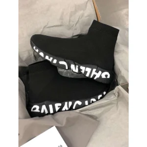Premium Balenciaga Speed Trainer Graffiti Shoes Black For Men (SUP1314) - stayhit.in