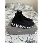 Premium Balenciaga Speed Trainer Graffiti Shoes Black For Men (SUP1314) - stayhit.in