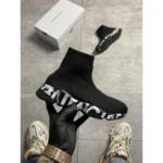 Premium Balenciaga Speed Trainer Graffiti Shoes Black For Men (SUP1314) - stayhit.in