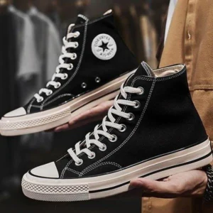 Premium Converse Chuck Taylor 70s Shoes High Black For Men (SUP3208) - stayhit.in