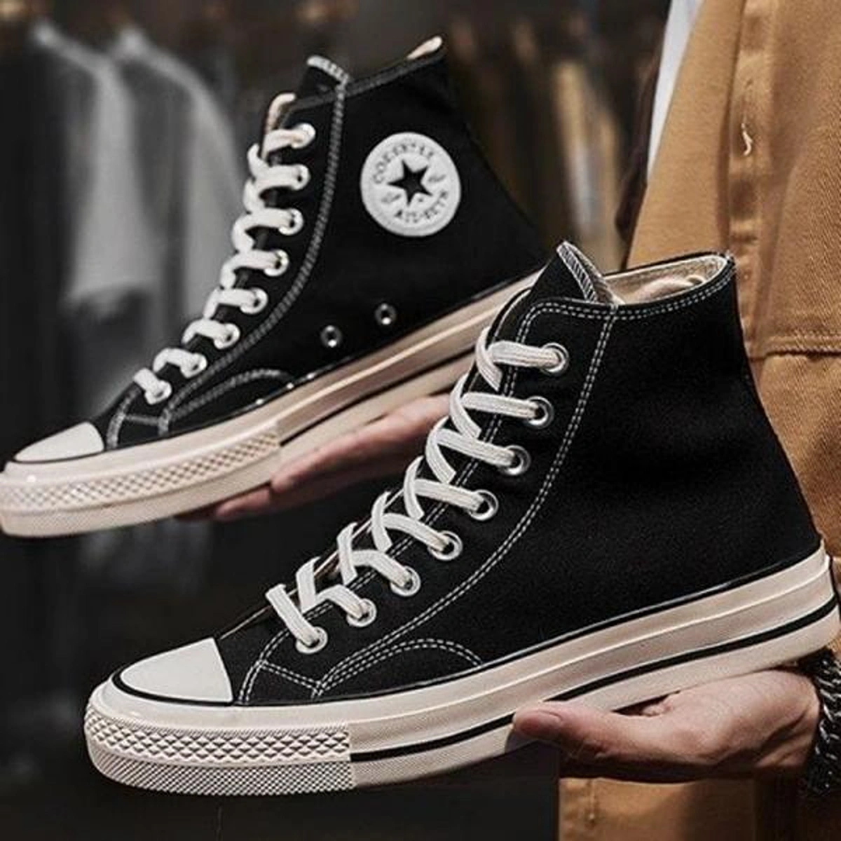 Premium Converse Chuck Taylor 70s Shoes High Black For Men (SUP3208) - stayhit.in Premium Converse Chuck Taylor 70s Shoes High Black For Men (SUP3208) - stayhit.in
