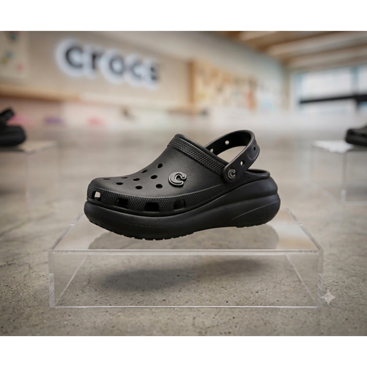 Premium Crocs Crush Clogs Black For Men