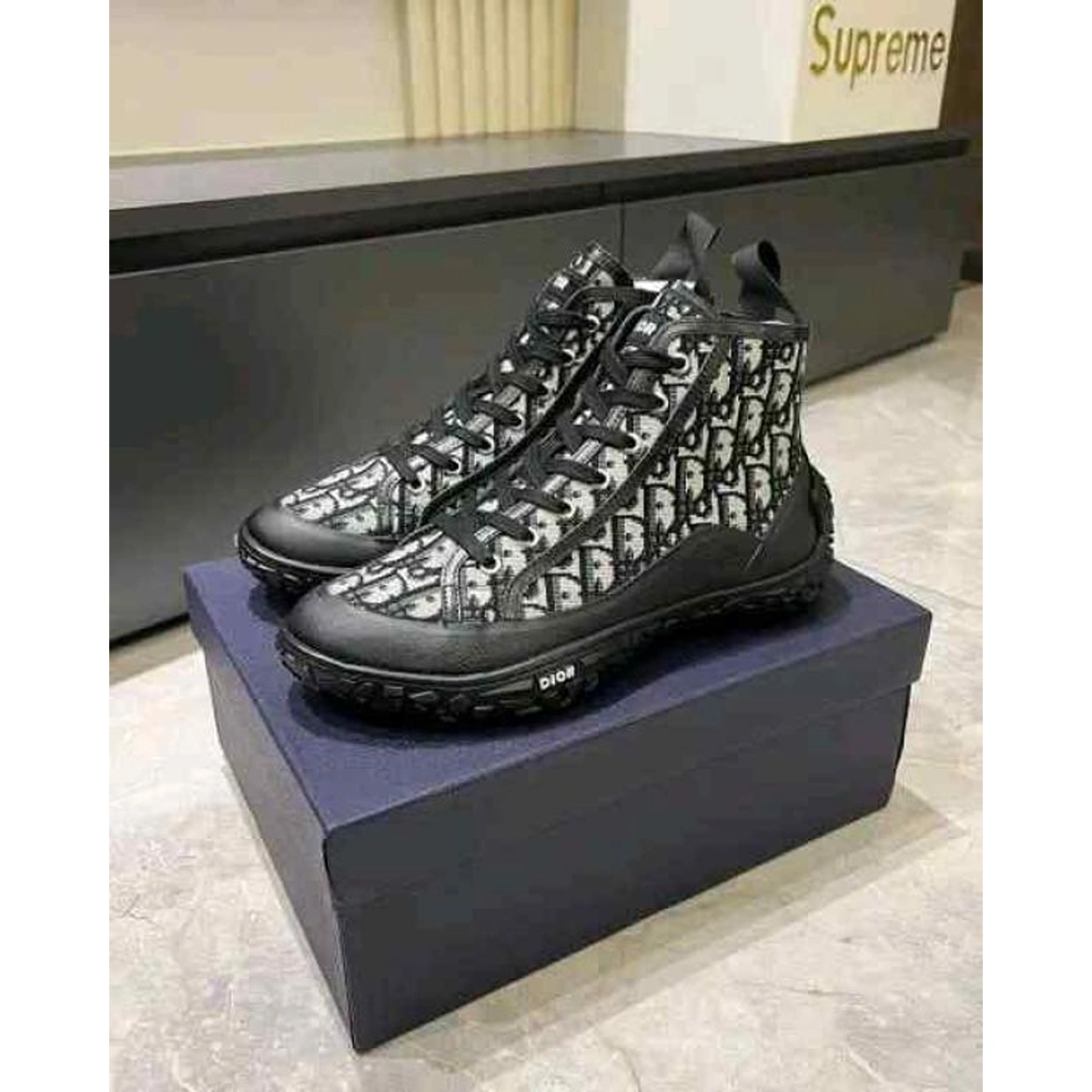 Premium Dior B28 High Shoes Beige Black For Men (SUP1310) - stayhit.in Premium Dior B28 High Shoes Beige Black For Men (SUP1310) - stayhit.in