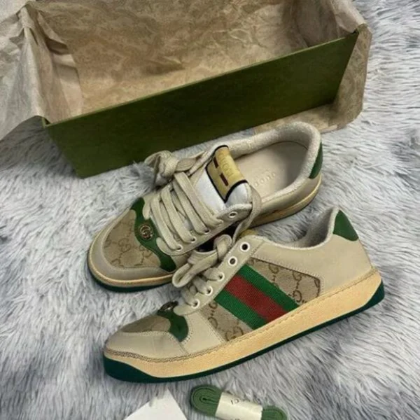 Premium Gucci Screener Gg Sneakers Beige Green For Men (SUP1260) - stayhit.in Premium Gucci Screener Gg Sneakers Beige Green For Men (SUP1260) - stayhit.in