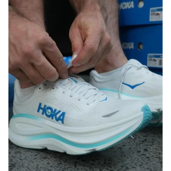 Premium Hoka One One Bondi 9 Shoes White Blue For Men (SUP1350) - stayhit.in Premium Hoka One One Bondi 9 Shoes White Blue For Men (SUP1350) - stayhit.in