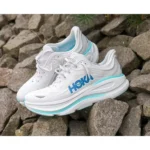 Premium Hoka One One Bondi 9 Shoes White Blue For Men (SUP1350) - stayhit.in