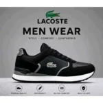Premium Lacoste Partner Piste Shoes Black Grey For Men (SUP1191) - stayhit.in