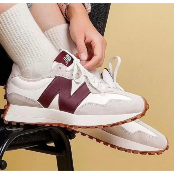 Premium New Balance 327 Shoes Moonbeam Burgundy For Men (SUP1697) - stayhit.in