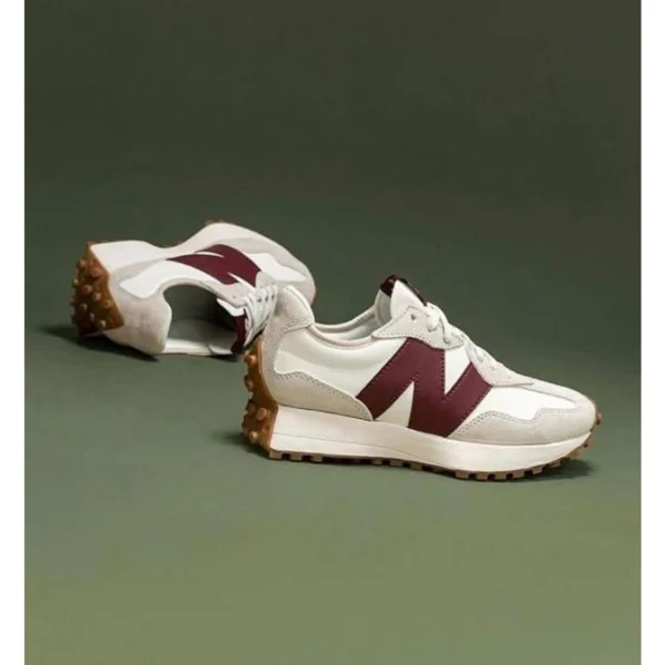 Premium New Balance 327 Shoes Moonbeam Burgundy For Men (SUP1697) - stayhit.in
