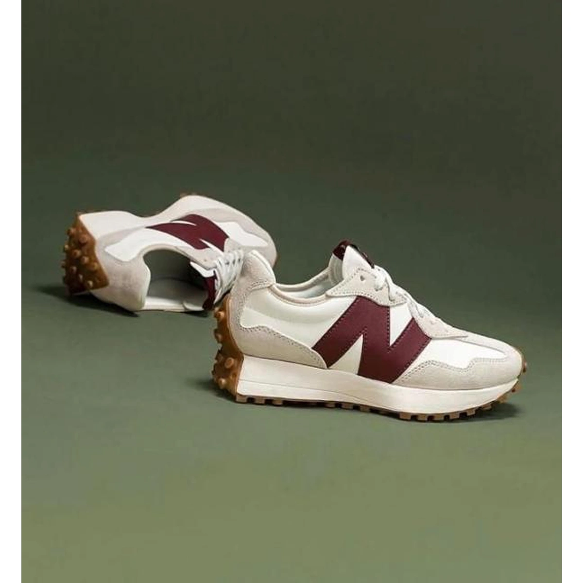 Premium New Balance 327 Shoes Moonbeam Burgundy For Men (SUP1697) - stayhit.in