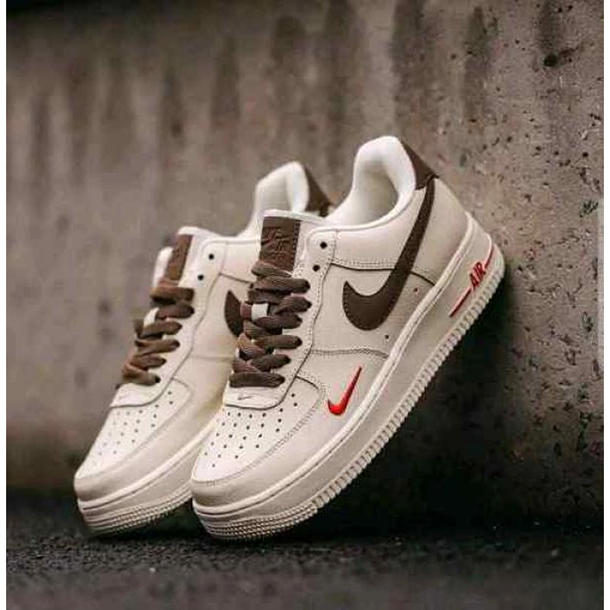 Premium Nike Air Force 1 Low Shoes Milk Coffee Red For Men (SUP1258) - stayhit.in Premium Nike Air Force 1 Low Shoes Milk Coffee Red For Men (SUP1258) - stayhit.in