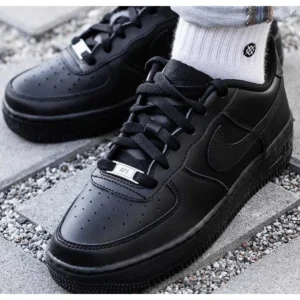 Premium Nike Air Force 1 Shoes Leather Triple Black For Men (SUP3487) - stayhit.in