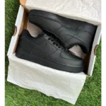 Premium Nike Air Force 1 Shoes Leather Triple Black For Men (SUP3487) - stayhit.in