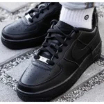 Premium Nike Air Force 1 Shoes Leather Triple Black For Men (SUP3487) - stayhit.in