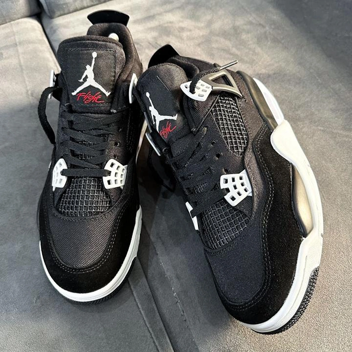 Premium Nike Air Jordan Retro 4 Shoes Black Canvas For Men (SUP3498) - stayhit.in Premium Nike Air Jordan Retro 4 Shoes Black Canvas For Men (SUP3498) - stayhit.in