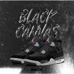 Premium Nike Air Jordan Retro 4 Shoes Black Canvas For Men (SUP3498) - stayhit.in