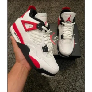 Premium Nike Air Jordan Retro 4 Shoes Red Cement For Men (SUP3496) - stayhit.in