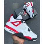 Premium Nike Air Jordan Retro 4 Shoes Red Cement For Men (SUP3496) - stayhit.in