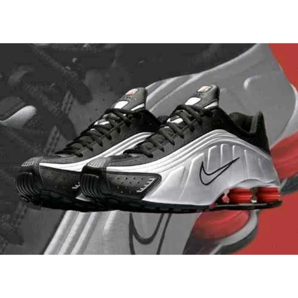 Premium Nike Shox R4 Shoes Black Metallic Silver For Men (SUP1175) - stayhit.in Premium Nike Shox R4 Shoes Black Metallic Silver For Men (SUP1175) - stayhit.in