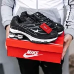 Premium Nike Shox Ride 2 Shoes Supreme Black White For Men (SUP3142) - stayhit.in