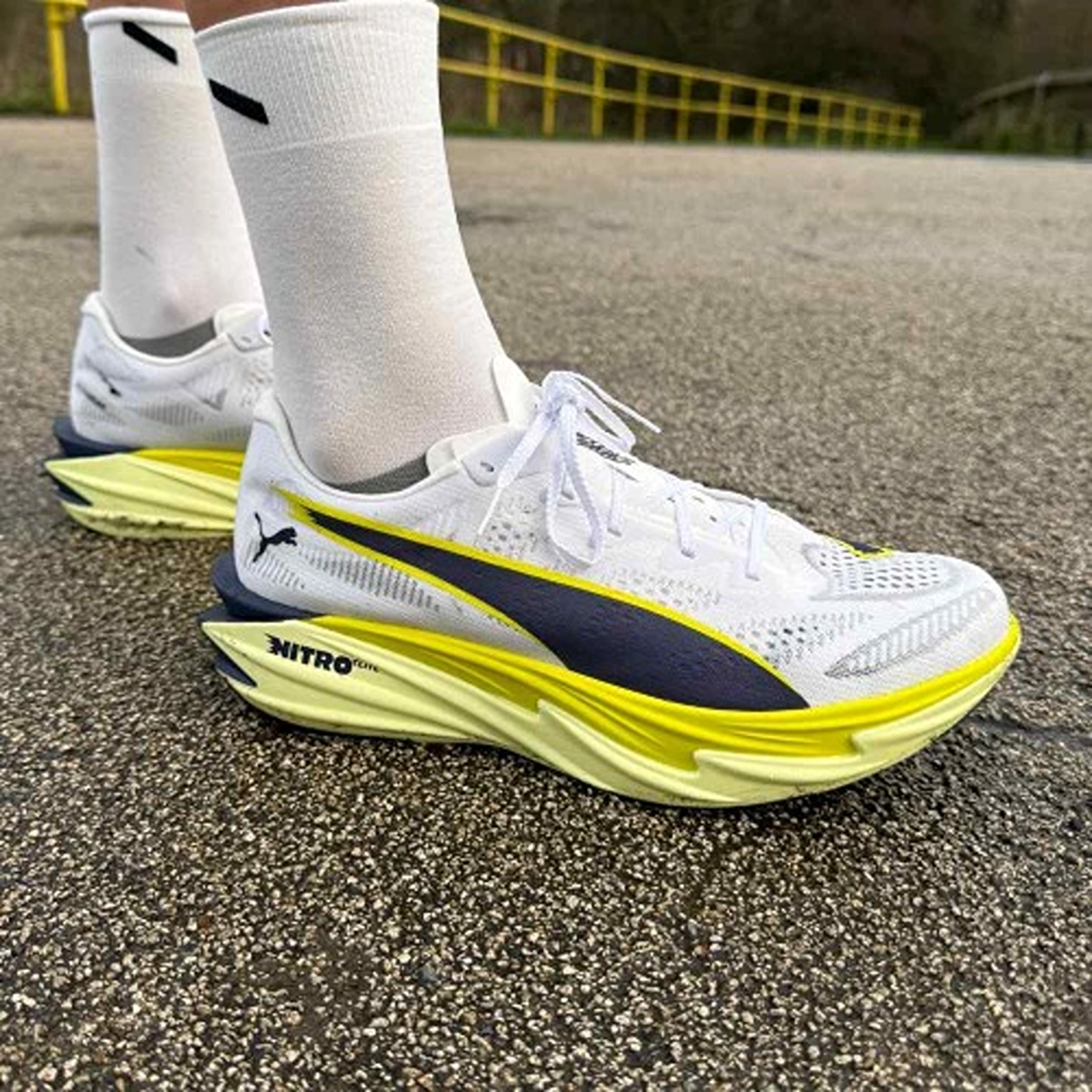 Premium Puma Nitro Elite 4 Shoes White Yellow For Men (SUP1219) - stayhit.in Premium Puma Nitro Elite 4 Shoes White Yellow For Men (SUP1219) - stayhit.in