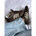 Stylish Adidas Samba Og Shoes Dark Brown Beige For Men (SUP1369) - stayhit.in