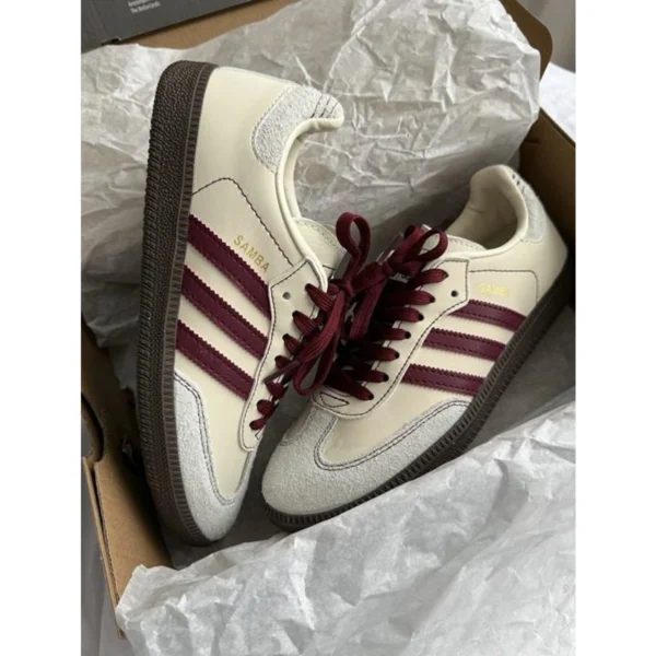 Stylish Adidas Samba Wonder Shoes White Maroon For Men (SUP3066) - stayhit.in Stylish Adidas Samba Wonder Shoes White Maroon For Men (SUP3066) - stayhit.in