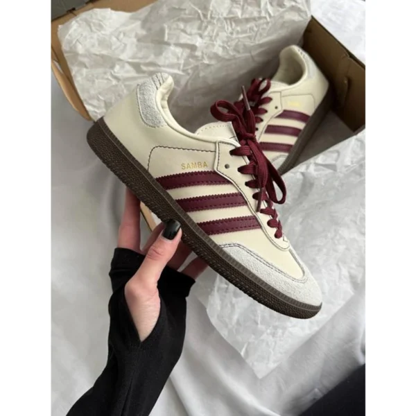 Stylish Adidas Samba Wonder Shoes White Maroon For Men (SUP3066) - stayhit.in Stylish Adidas Samba Wonder Shoes White Maroon For Men (SUP3066) - stayhit.in