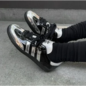 Stylish Adidas Samba X Atmos Tuxedo Shoes Silver Black For Men (SUP3006) - stayhit.in