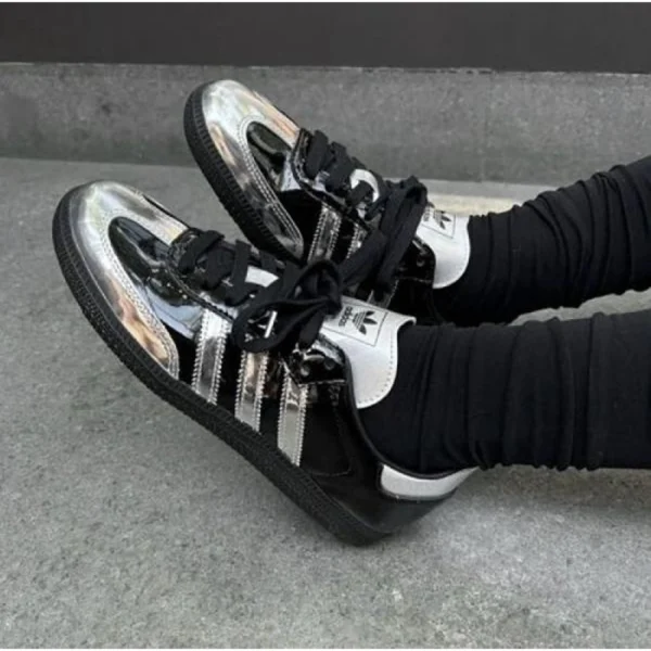 Stylish Adidas Samba X Atmos Tuxedo Shoes Silver Black For Men (SUP3006) - stayhit.in Stylish Adidas Samba X Atmos Tuxedo Shoes Silver Black For Men (SUP3006) - stayhit.in