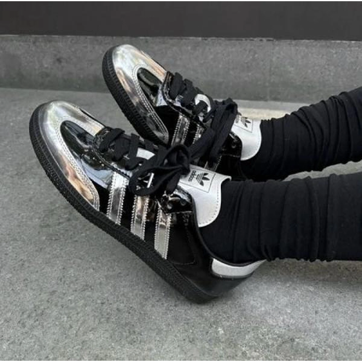 Stylish Adidas Samba X Atmos Tuxedo Shoes Silver Black For Men (SUP3007) - stayhit.in Stylish Adidas Samba X Atmos Tuxedo Shoes Silver Black For Men (SUP3007) - stayhit.in