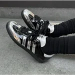 Stylish Adidas Samba X Atmos Tuxedo Shoes Silver Black For Men (SUP3007) - stayhit.in