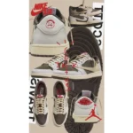 Stylish Air Jordan X Travis Scott Low Shoes For Men (SUP1519) - stayhit.in