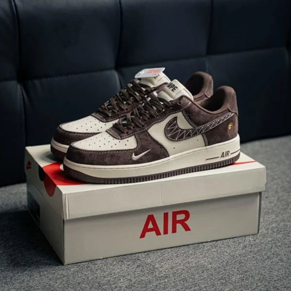 Stylish Bape X Nike Air Force 1 Shoes Beige Brown For Men (SUP3013) - stayhit.in Stylish Bape X Nike Air Force 1 Shoes Beige Brown For Men (SUP3013) - stayhit.in