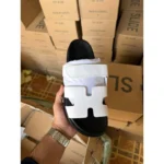 Stylish Hermes Chypre Flat Sandal Supermaster White For Men (HS1521) - stayhit.in
