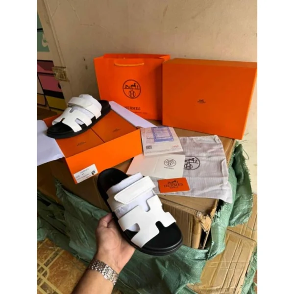 Stylish Hermes Chypre Flat Sandal Supermaster White For Men (HS1521) - stayhit.in Stylish Hermes Chypre Flat Sandal Supermaster White For Men (HS1521) - stayhit.in