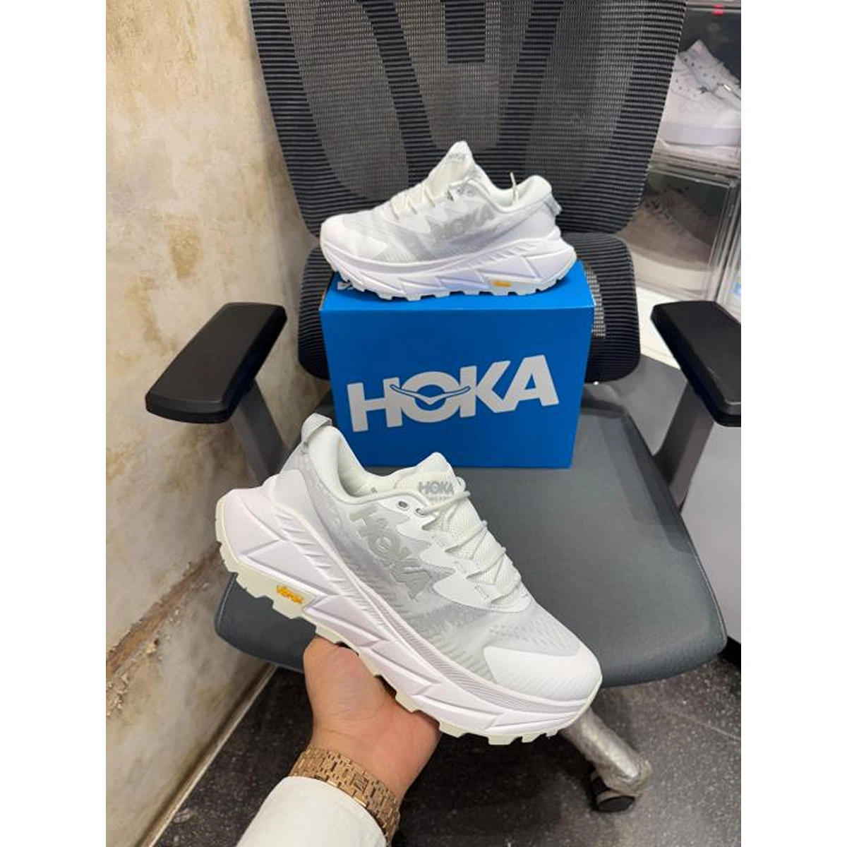 Stylish Hoka Skyline Float Shoes All White For Men (SUP3247) - stayhit.in Stylish Hoka Skyline Float Shoes All White For Men (SUP3247) - stayhit.in